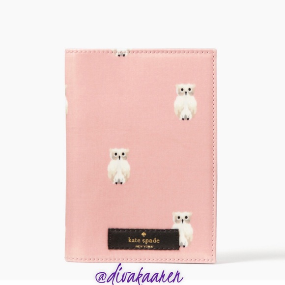 kate spade Accessories - Kate Spade Passport Case Pink Owl